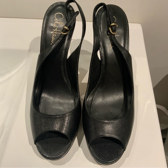 Pristine Cole Haan x Nike sling back peep toes - Picture 5 of 8